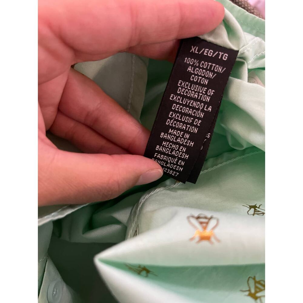 Drill Clothing Mens Slim Fit Mint Short Sleeve Gold Bumblebee Shirt XL NEW - Picture 7 of 9